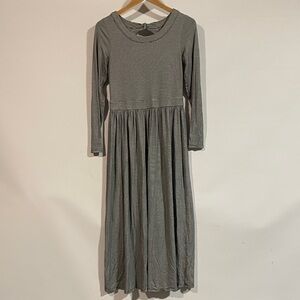Sundays in Brooklyn Gray Long Sleeve Maxi Dress